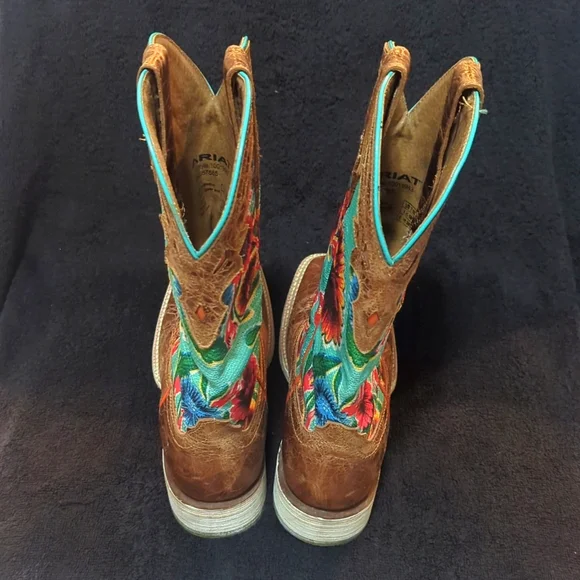 Ariat Circuit Champion Floral Square Toe Cowboy Boots - Picture 7 of 11